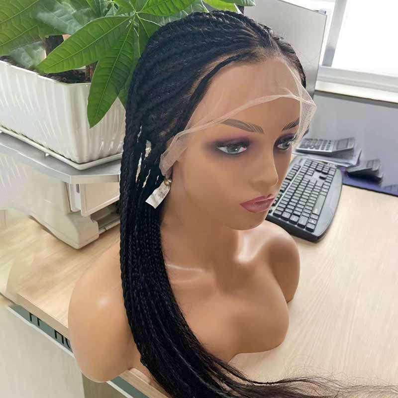 Alibonnie Full Lace Braided Wigs Transparent Lace Human Hair Goddess Braids Styles 180% Density For Sale - Alibonnie