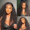 Alibonnie Full Lace Jerry Curly Wigs Human Hair Transparent Wigs Pre Plucked Hairline 180% Denisty - Alibonnie