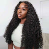 Alibonnie Full Lace Jerry Curly Wigs Human Hair Transparent Wigs Pre Plucked Hairline 180% Denisty - Alibonnie
