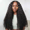 Alibonnie Full Lace Jerry Curly Wigs Human Hair Transparent Wigs Pre Plucked Hairline 180% Denisty - Alibonnie