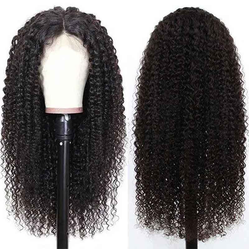 Alibonnie Full Lace Kinky Curly Wigs Transparent Lace Human Hair Wigs With Natural Hairline On Sale - Alibonnie