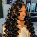 Alibonnie Full Lace Loose Wave Wigs Human Hair Wigs With Pre Plucked Hairline 180% Density - Alibonnie