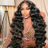 Alibonnie Full Lace Loose Wave Wigs Human Hair Wigs With Pre Plucked Hairline 180% Density - Alibonnie