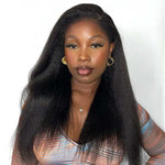 Alibonnie Full Lace Yaki Straight Wigs Human Hair Wig 180% Density - Alibonnie
