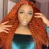 Alibonnie Ginger Color Lace Front Wigs Jerry Curly 13*4 13*6 Lace Wigs With Pre Plucked Hairline - Alibonnie