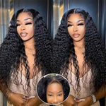 Alibonnie Glueless Deep Wave 5x8 Lace Closure Wigs Pre-Plucked Hairline & Bleached Knots & Pre Cut Lace - Alibonnie