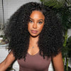 Alibonnie Glueless Kinky Curly Human Hair 5x8 Lace Closure Pre Cut Wigs Pre-Plucked Hairline & Bleached Knots - Alibonnie