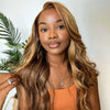 Alibonnie Glueless Pre Cut 4/27 Blonde Highlight 4x6 Transparent Lace Wigs Body Wave Human Hair Wigs Wear And Go - Alibonnie