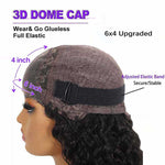 Alibonnie Glueless Wear And Go 6x4 Deep Wave Lace Closure Wigs With Pre Cut Lace Hairline 180% Density - Alibonnie