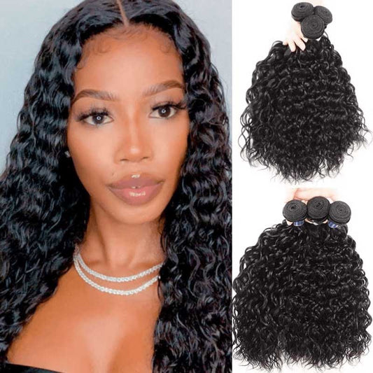 Alibonnie Hair 3 Bundles Water Wave Unprocessed Virgin Human Hair - Alibonnie