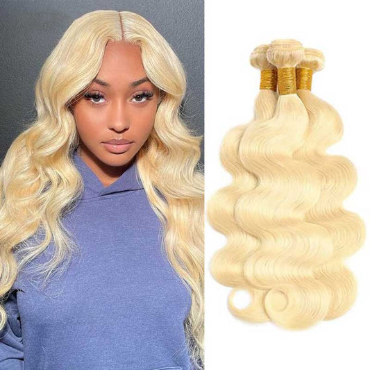 Alibonnie Hair 613 Blonde Color 3 Bundles Body Wave Human Hair Extension - Alibonnie