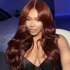 Alibonnie Hair Reddish Brown Lace Front Wigs Body Wave Wigs Human Hair - Alibonnie