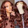 Alibonnie Hair Reddish Brown Lace Front Wigs Body Wave Wigs Human Hair - Alibonnie