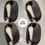 Alibonnie Hair Short Straight BOB Wigs 4X4 Lace Clousre Wig - Alibonnie