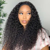 Alibonnie Human Hair Wigs Jerry Curly Headband Wigs Affordable Wigs Scarf Wig Glueless 14-24 inch For Black Women - Alibonnie