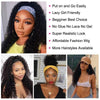 Alibonnie Human Hair Wigs Jerry Curly Headband Wigs Affordable Wigs Scarf Wig Glueless 14-24 inch For Black Women - Alibonnie