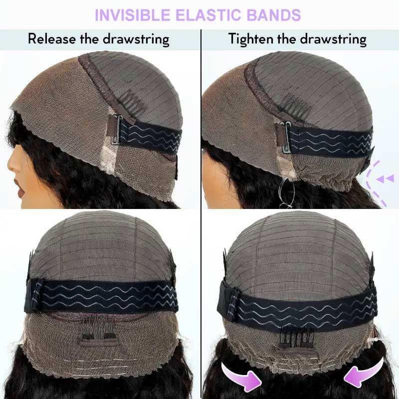 Alibonnie Invisible Adjustable Strap Cozy Fit 360 Transparent Lace Body Wave Wig Bleached Knots Human Hair Wigs - Alibonnie