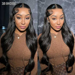 Alibonnie Invisible Adjustable Strap Cozy Fit 360 Transparent Lace Body Wave Wig Bleached Knots Human Hair Wigs - Alibonnie