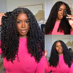 Alibonnie Kinky Curly 10x6 Parting Max Transparent Lace Glueless Human Hair Wig Pre Cut&Pre Bleached Lace Wig - Alibonnie