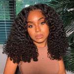 Alibonnie Kinky Curly Human Hair Bob Wigs Pre-Plucked 13x4 Lace Front Wigs Favorable Price - Alibonnie