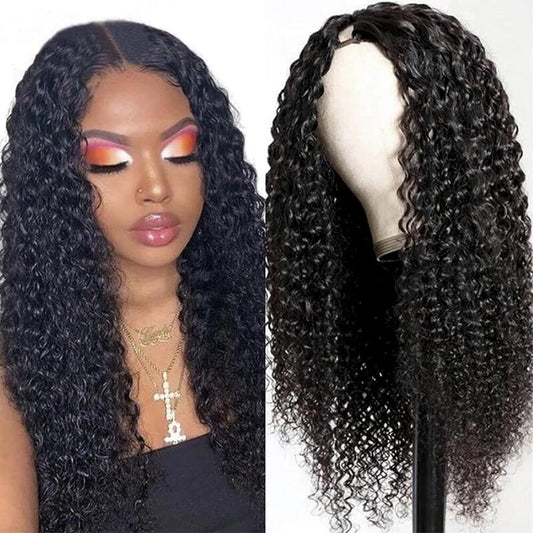 Alibonnie Kinky Curly Wig U Part Wig Brazilian Virgin Human Hair Beginner Friendly - Alibonnie