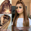 Alibonnie Layered Cut 4/27 Highlight 360 Transparent Lace Wigs Straight Human Hair Wigs - Alibonnie