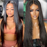 Alibonnie Layered Cut Glueless 5x5 Closure Lace Straight Wigs Wear&Go Human Hair Pre Cut Lace Wigs - Alibonnie