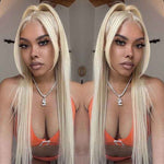 Alibonnie Layered Haircut 613 Blonde Lace Front Wigs 13x4 Transparent Lace Straight Wigs - Alibonnie