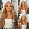 Alibonnie Light Flaxen Brown 13x4 Transparent Lace Front Wigs Human Hair Body Wave Wigs 180% Density - Alibonnie