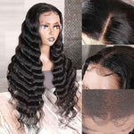 Alibonnie Loose Deep Wave 13x4 Transparent Lace Wigs 100% Vrigin Human Hair - Alibonnie