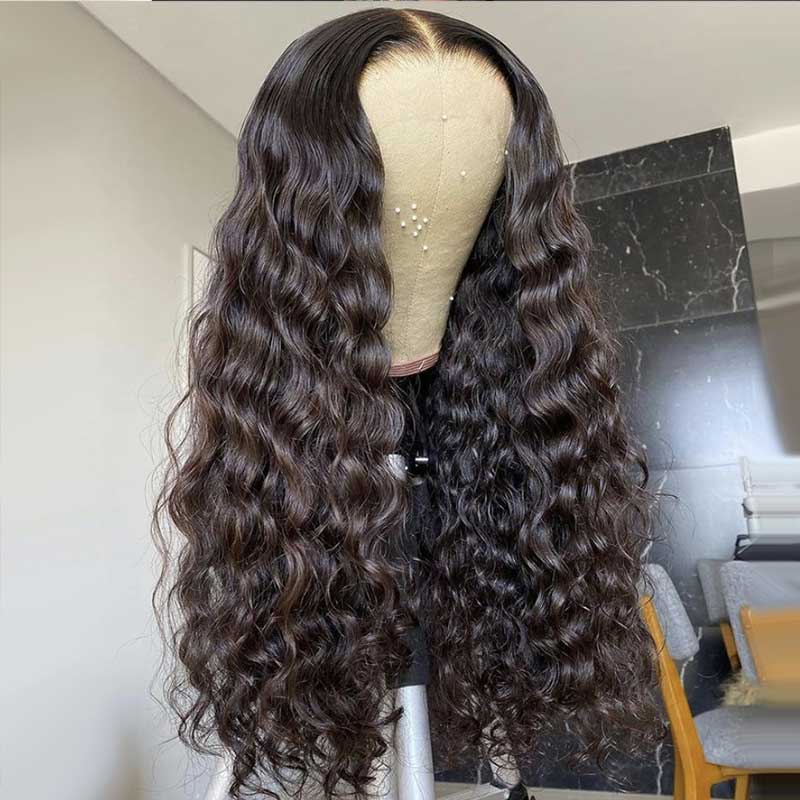 Alibonnie Loose Deep Wave 13x4 Transparent Lace Wigs 100% Vrigin Human Hair - Alibonnie