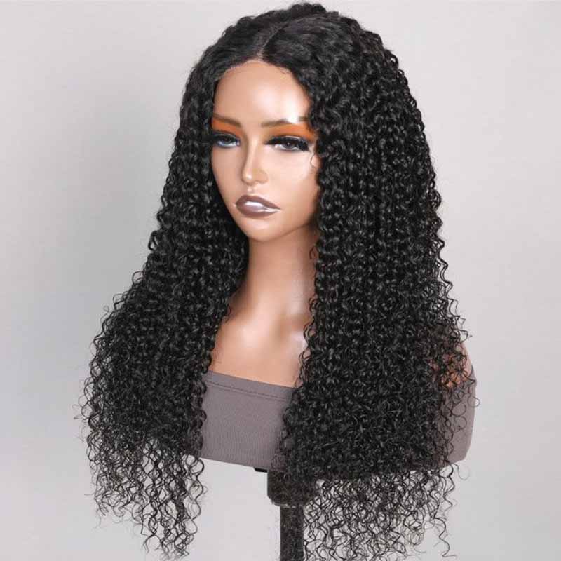 Alibonnie No Glue Transparent Pre-Cut Curly 5x5 Lace Closure Wig With Pre-Plucked - Alibonnie