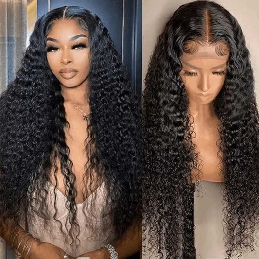 Alibonnie No Glue Transparent Pre-Cut Curly 5x5 Lace Closure Wig With Pre-Plucked - Alibonnie