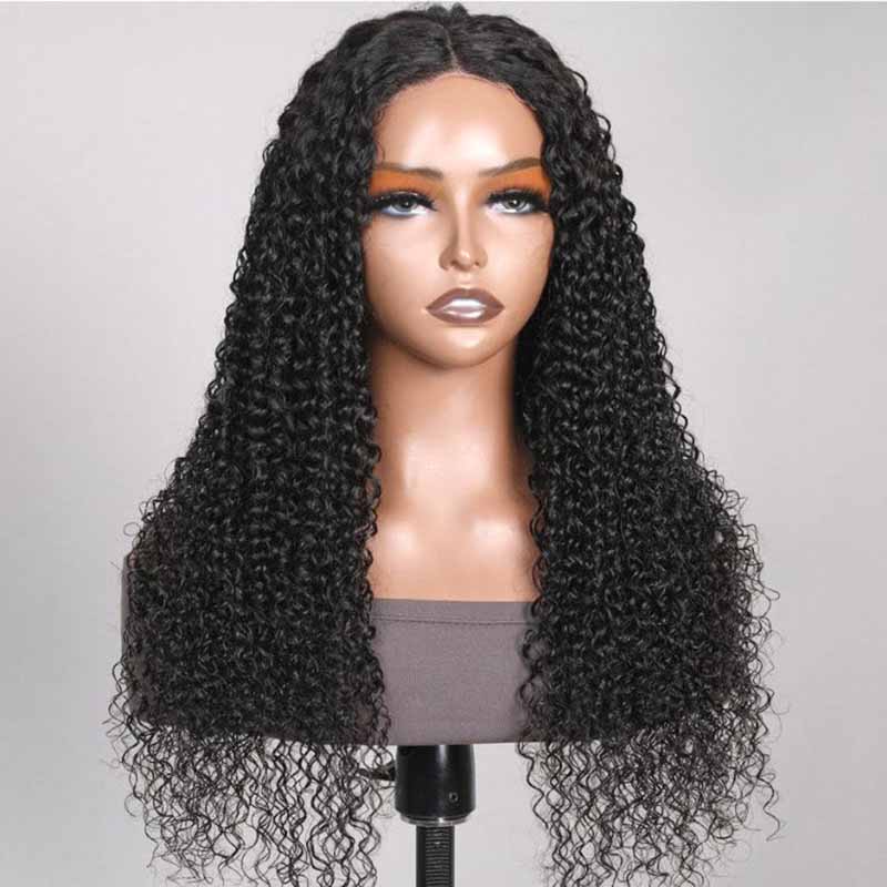 Alibonnie No Glue Transparent Pre-Cut Curly 5x5 Lace Closure Wig With Pre-Plucked - Alibonnie