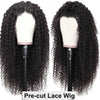 Alibonnie No Glue Transparent Pre-Cut Curly 5x5 Lace Closure Wig With Pre-Plucked - Alibonnie