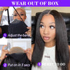 Alibonnie No Glue Wear And Go Kinky Straight 5X5 Pre Cut Lace Closure Wigs 180% Density - Alibonnie