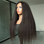 Alibonnie No Glue Wear And Go Kinky Straight 5X5 Pre Cut Lace Closure Wigs 180% Density - Alibonnie