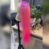 Alibonnie Ombre Purple Pink 13x4 Lace Front Wigs Pre Plucked Lace Wigs 180% Denisty - Alibonnie