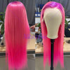 Alibonnie Ombre Purple Pink 13x4 Lace Front Wigs Pre Plucked Lace Wigs 180% Denisty - Alibonnie