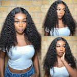 Alibonnie Pre Cut Lace Jerry Curly 5X5 Transparent Lace Closure Wigs Pre Plucked Breathable Air Wig - Alibonnie