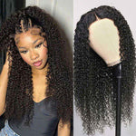Alibonnie Pre Cut Lace Jerry Curly 5X5 Transparent Lace Closure Wigs Pre Plucked Breathable Air Wig - Alibonnie