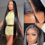 Alibonnie Pre-Cut Straight Lace Closure Wigs Glueless Wig Easy Wear And No Glue 180% Density - Alibonnie