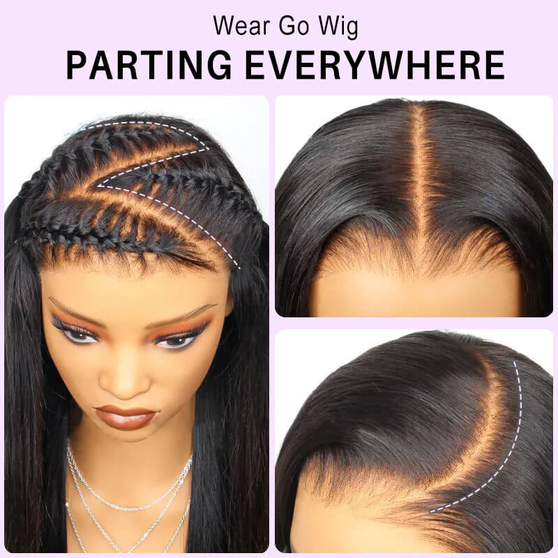 Alibonnie Pre-Everything Kinky Straight 10x6 Parting Max Transparent Lace Wear and Go Wig - Alibonnie