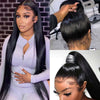 Alibonnie Pre Plucked Silky Straight Invisible Strap Cozy Fit 360 Transparent Lace Wig Bleached Knots Human Hair Wigs - Alibonnie