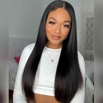 Alibonnie Ready To Wear 5x8 Transparent Lace Clousre Wigs Pre Cut No Glue Straight Human Hair Wigs - Alibonnie