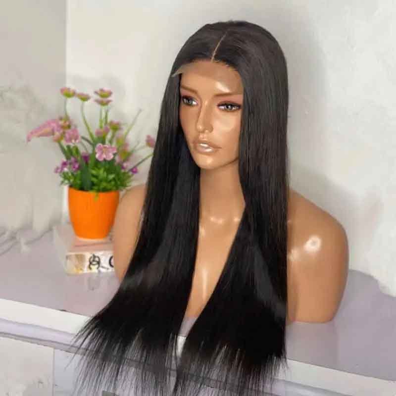 Alibonnie Ready To Wear 5x8 Transparent Lace Clousre Wigs Pre Cut No Glue Straight Human Hair Wigs - Alibonnie