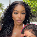 Alibonnie Realistic Deep Wave 360 Lace Front Wigs 4C Edges Curly Baby Hairline Wigs - Alibonnie