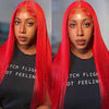 Alibonnie Red Color Straight Human Hair Wigs 13x4 Lace Front Wigs - Alibonnie
