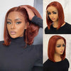 Alibonnie Reddish Brown Color Straight Bob Wigs 4x4 13x4 Lace Closure Human Hair Wigs - Alibonnie