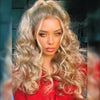 Alibonnie Straight Brown Hair With Blonde Balayage Highlight 13¡Á4 Lace Frontal Wig Shadow Root Transparent Lace Wigs - Alibonnie